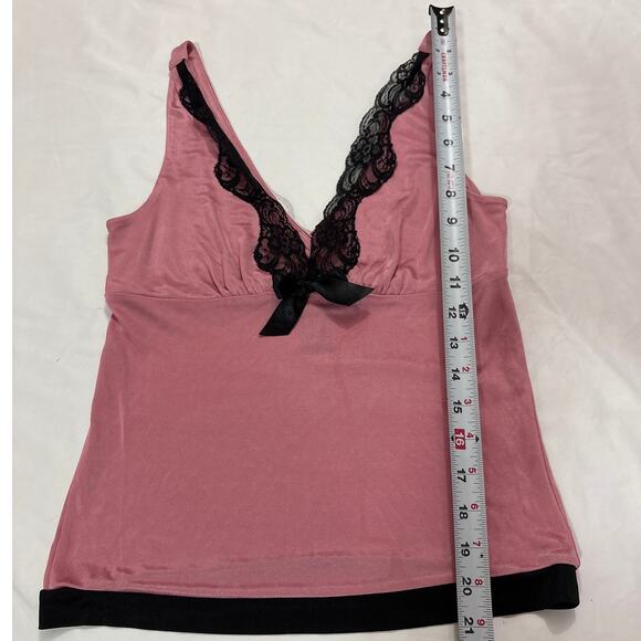 Express Womens Small Vintage Y2k Lace Pink Tank Top Blouse Fairy Girly Party - Picture 5 of 6